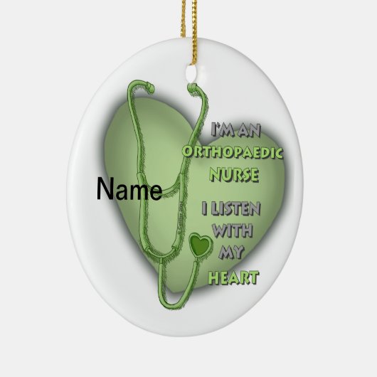 Groen Hart Orthopedisch Verpleegster Keramisch Ornament (Rechts)