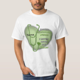 Groen Hart Orthopedisch Verpleegster T-shirt