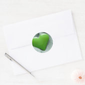 Groen hart ronde sticker (Envelop)