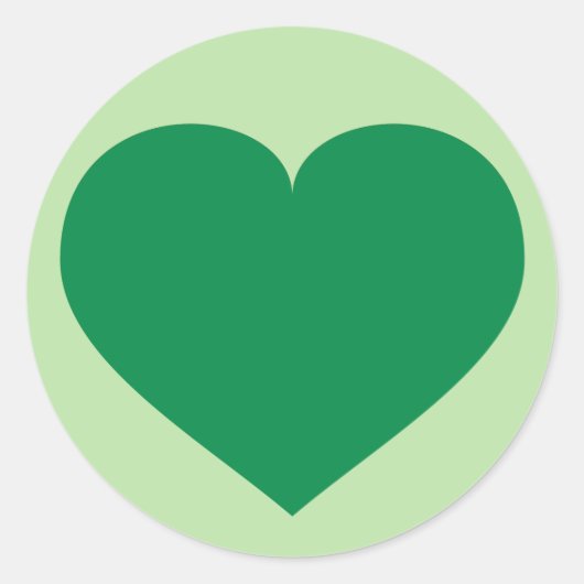 Groen hart ronde sticker (Voorkant)
