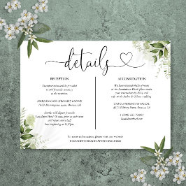 Groen Hart Script Trouwdetails Kaart