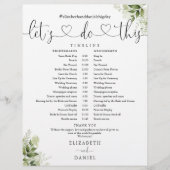 Groen Hart Script Trouwschema Tijdschema (Voorkant)