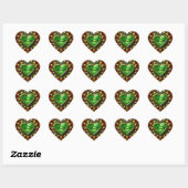 Groen hart sticker (Vel)
