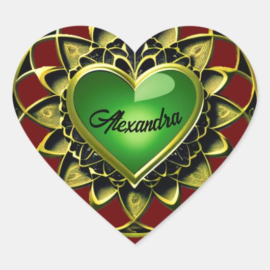 Groen hart sticker (Voorkant)