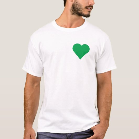 Groen hart t-shirt (Voorkant)