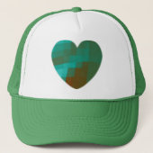 groen hart trucker pet (Voorkant)