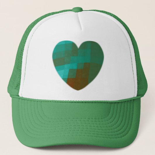 groen hart trucker pet (Voorkant)