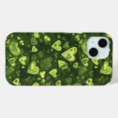 Groen hartpatroon Case-Mate iPhone case (Achterkant (horizontaal))