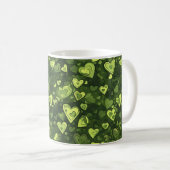 Groen hartpatroon koffiemok (Voorkant rechts)