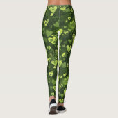 Groen hartpatroon leggings (Achterkant)