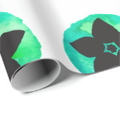 Groen Hawaïaans ventilator Cadeaupapier (Rol Hoek)