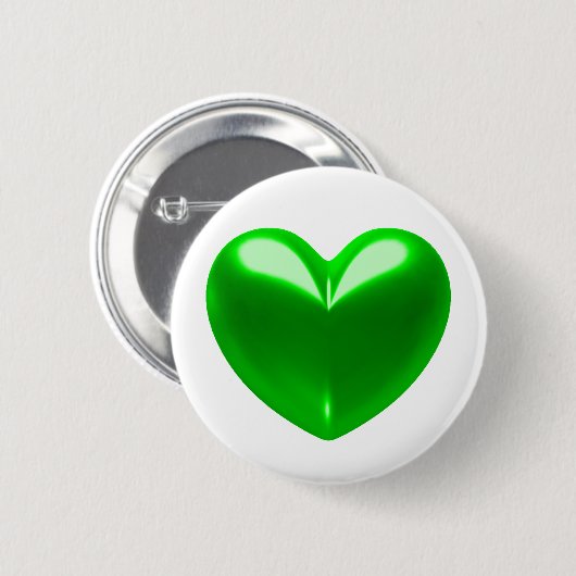 GROEN HEART RONDE BUTTON 5,7 CM