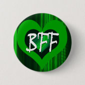 GROEN HEART RONDE BUTTON 5,7 CM (Voorkant)