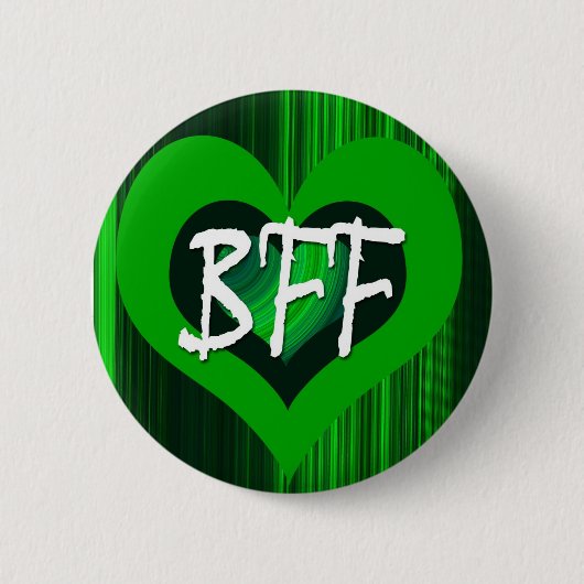 GROEN HEART RONDE BUTTON 5,7 CM (Voorkant)