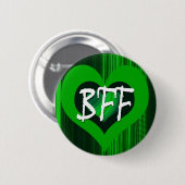 GROEN HEART RONDE BUTTON 5,7 CM (Voorkant /achterkant)