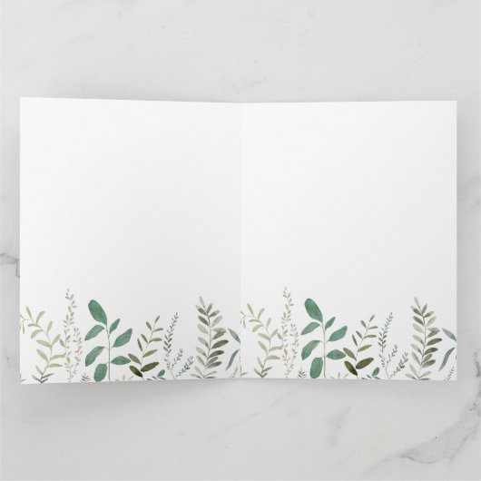 groen Heilig Kruis Bedankkaart (Binnen)