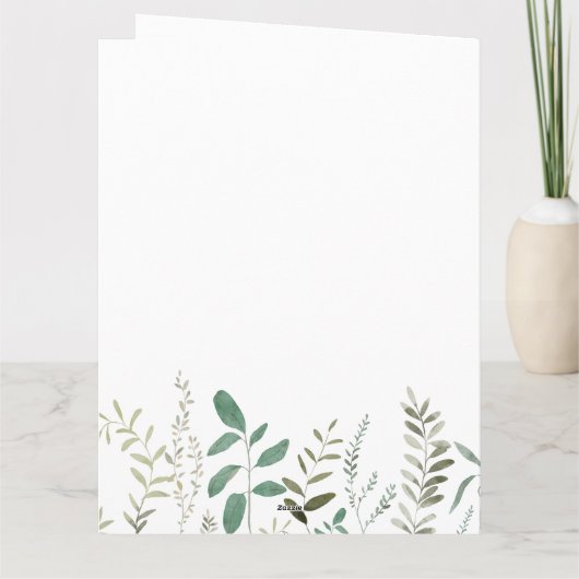 groen Heilig Kruis Bedankkaart (Achterkant)