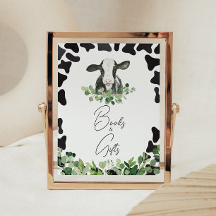 Groen Heilige Koe Baby shower Boeken en geschenken Poster