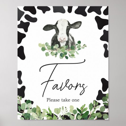 Groen Heilige Koe Baby shower Favorieten Poster (Voorkant)