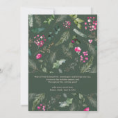 Groen & Helder Roze Botanische Boog Kerst Foto Feestdagenkaart (Achterkant)