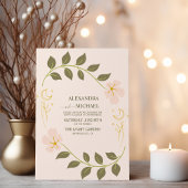 groen hemels botanische bruiloft kaart