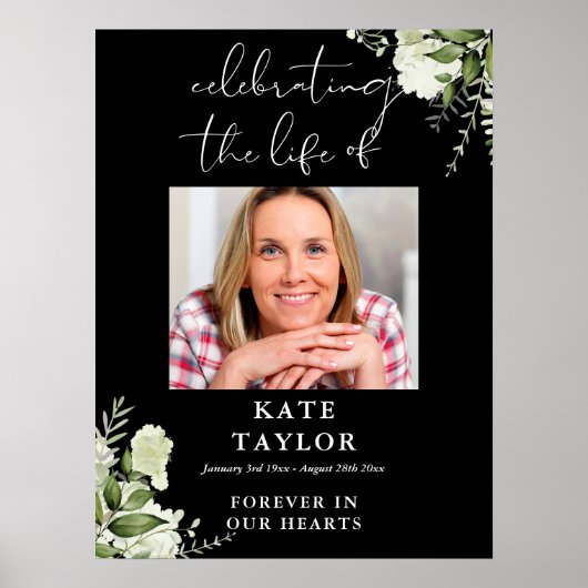 Groen Herdenkingsfeest van het Leven Foto Poster (Voorkant)