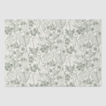  Groen Herfst Bloemen Decoupage Weefseldocument
