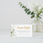 Groen Herten Baby shower Luier Raffle Informatiekaartje (Staand voorkant)