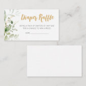 Groen Herten Baby shower Luier Raffle Informatiekaartje (Voorkant / Achterkant)