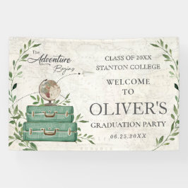 Groen Het Avontuur Begint Afstuderen Welkom Spandoek