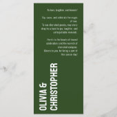 Groen Het menu Drinken met tekst Minimalistisch Ve (Achterkant)