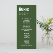 Groen Het menu Drinken met tekst Minimalistisch Ve (Staand voorkant)
