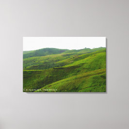 Groen heuvellandschap natuur landschapsfotografie canvas afdruk