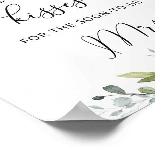 Groen hoe veel kussen bruidsfeest spel poster (Hoek)