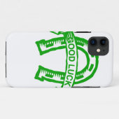 Groen hoefijzer St. Patrick dag Case-Mate iPhone Case (Achterkant (horizontaal))