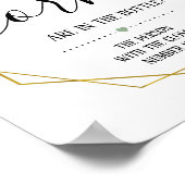 Groen hoeveel kurken bruidsshower bord poster (Hoek)