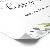 Groen hoeveel kussen bruidsfeest spel poster (Hoek)