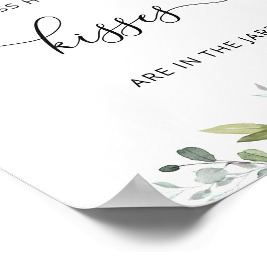 Groen hoeveel kussen bruidsfeest spel poster (Hoek)