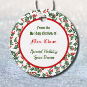 Groen Holly met Red Berries Aangepast Label