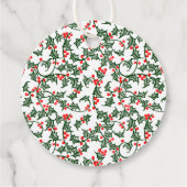  Groen Holly met Red Berries Aangepast Label (Achterkant)