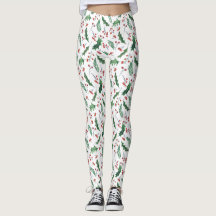 Groen Holly Red Berries Holiday Patroon