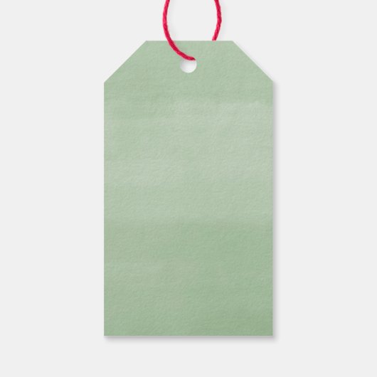 Groen holly rood goud waterverf kerst cadeaulabel (Achterkant)