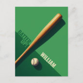 Groen honkbal Briefkaart (Voorkant)