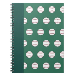 Groen honkbal notitieboek 