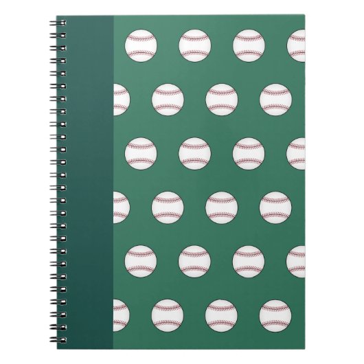 Groen honkbal notitieboek (Voorkant)