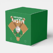 Groen honkbalveld Gelukkige Verjaardag Bedankdoosjes (Achterkant)