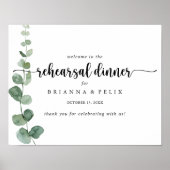 Groen horizontaal repetitief binnenwelkomstteken poster (Voorkant)