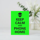 Groen Houd Kalm en Telefoon Home Briefkaart (Staand voorkant)