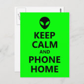 Groen Houd Kalm en Telefoon Home Briefkaart (Voorkant / Achterkant)