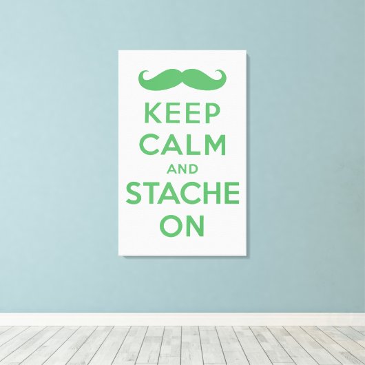 Groen houd kalm en zet op canvas afdruk (Insitu (Houten vloer))